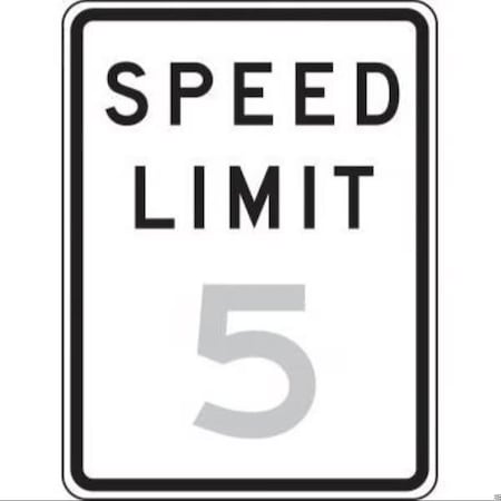 Accuform TRAFFIC SIGN SPEED LIMIT  18 X 12 FRR21870DP FRR21870DP